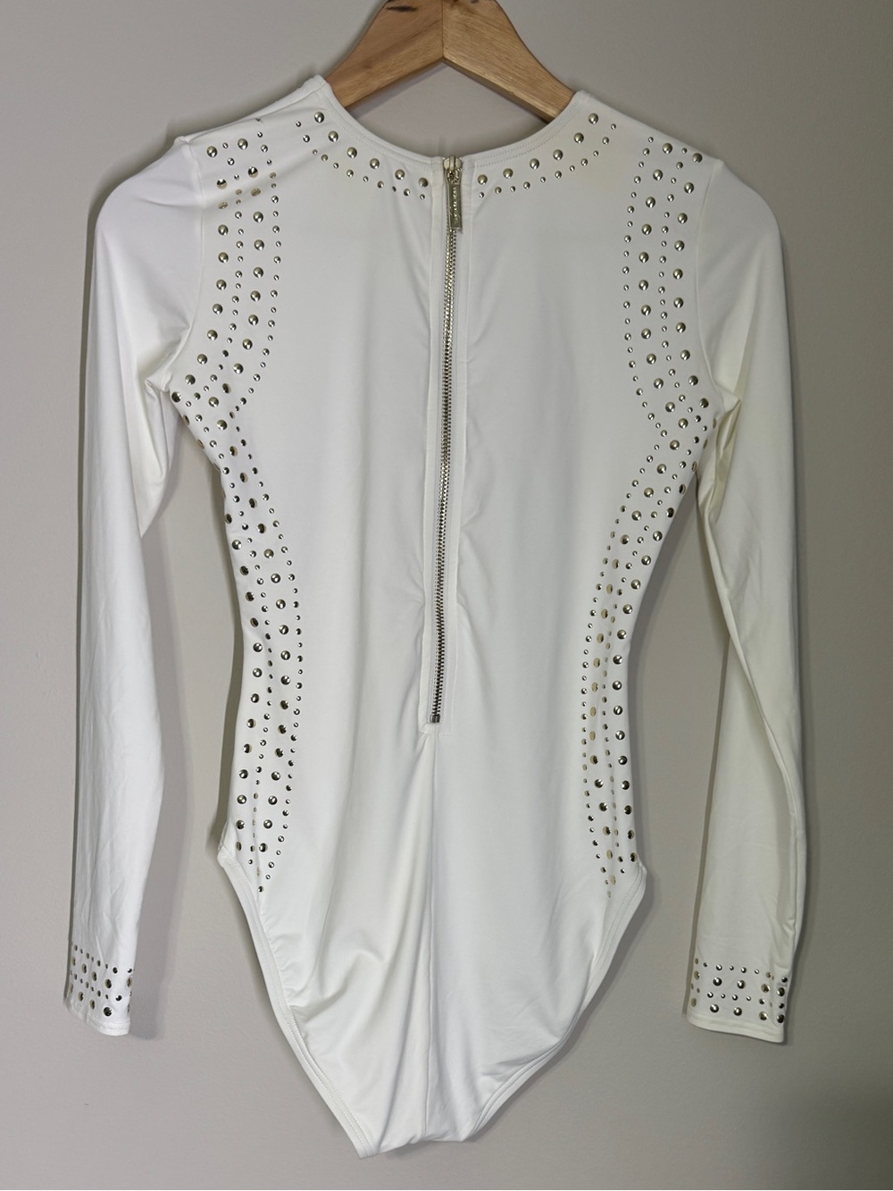 Michael Kors White Glam Deco Rashguard Surf Suit One-Piece Swimsuit 6 - Picture 6 of 8